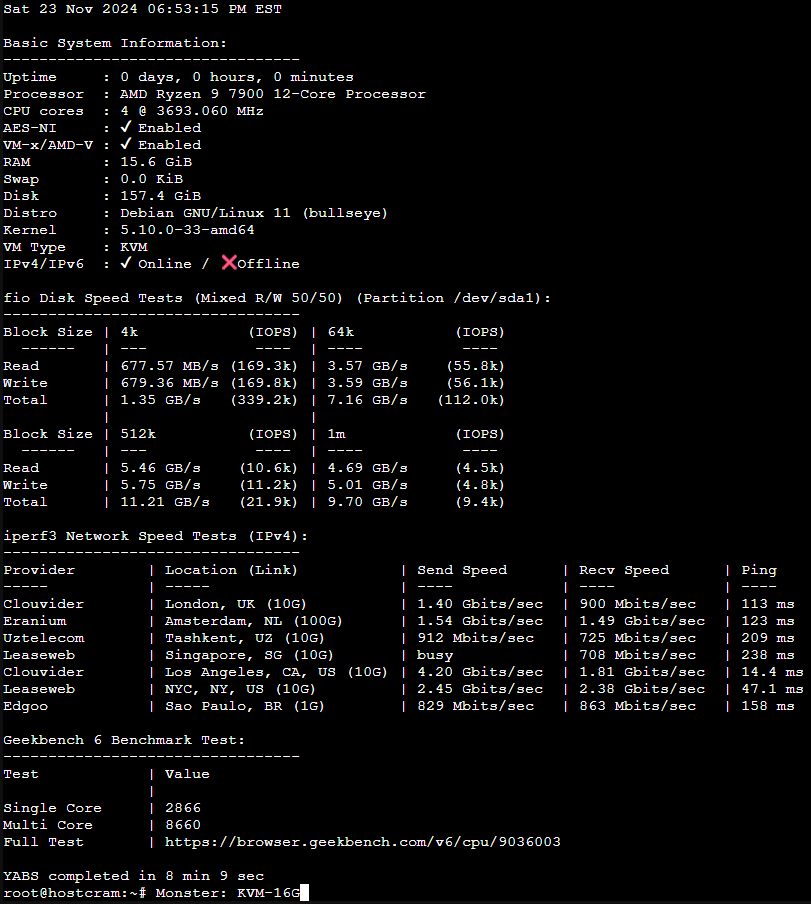 Hostcram KVM-16G